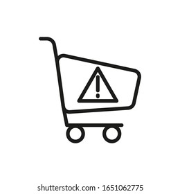 Market Cart Vector Icon Illustration