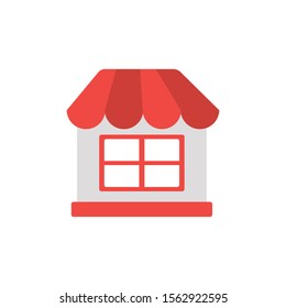 market commerce shopping flat image icon vector illustration