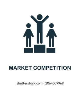 Market Competition icon. Monochrome sign from market economy collection. Creative Market Competition icon illustration for web design, infographics and more