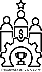 Market Competition icon vector, success business symbol