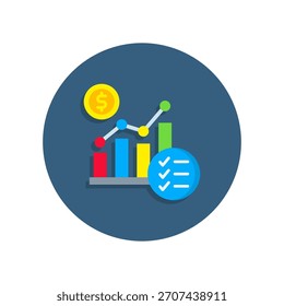 Ilustración vectorial plana del icono de las condiciones del mercado