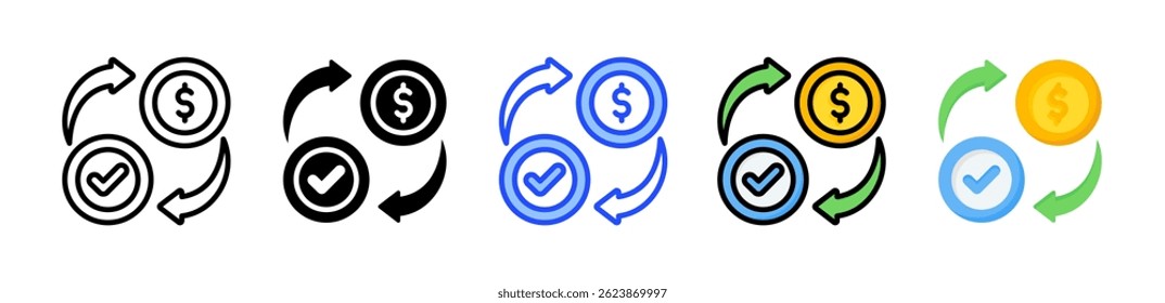 Market Correction Icon Collection With Multiple Styles