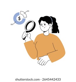 Información de datos de mercado Ilustraciones modernas. Archivo de Eps 10 sobre fondo transparente