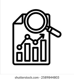 Market Data Line Vector Illustration On White Background.