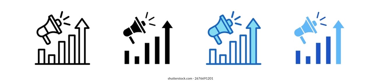 Mercado Debut Icon Definir Coleção de Estilos Múltiplos
