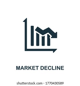 Market Decline icon. Simple element from Crisis collection. Creative Market Decline icon for web design, templates, infographics and more
