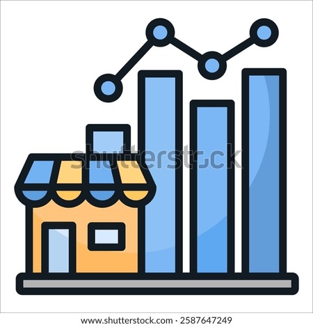 Market Demand Icon Element For Design