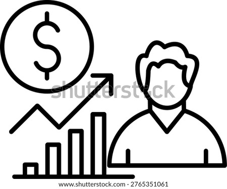 Market Demand Illustration vector Icon Design
