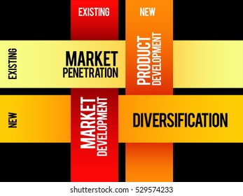 Market development strategy matrix, business concept