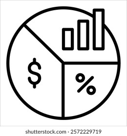 Market Dominance Icon Element For Design