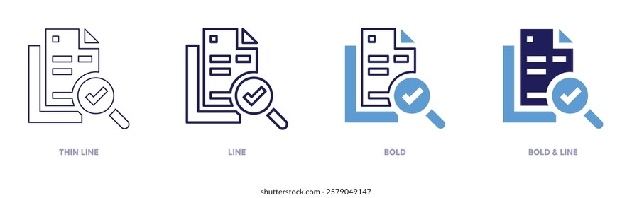 Market dynamics icon in 4 different styles. Thin Line, Line, Bold, and Bold Line. Duotone style. Editable stroke.