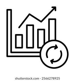 Market Dynamics icon line vector illustration