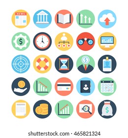 Market and Economics Colored Vector Icons 2