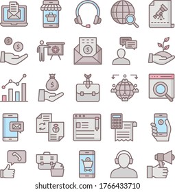 
Market and Economics Vector icons set every single icon can be easily modified or edited
