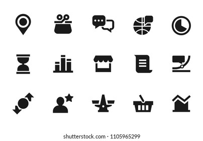 Market Economy icon set. Flat vector graphics.