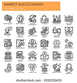 Market and Economy , Thin Line and Pixel Perfect Icons
