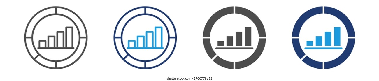 market effects icon set multiple style