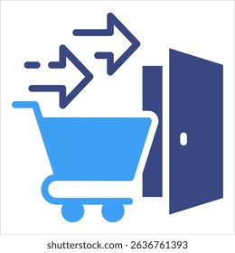 Market Entry Plan Icon Element For Design