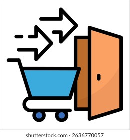 Market Entry Plan Icon Element For Design