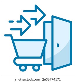 Market Entry Plan Icon Element For Design