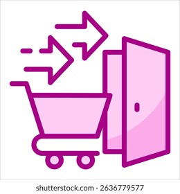 Market Entry Plan Icon Element For Design