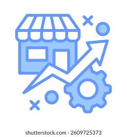 Market Entry Strategy Icon Element for Design