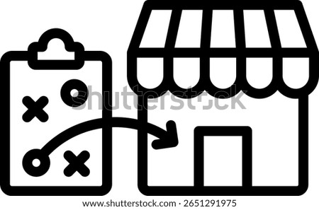 Market Entry Strategy Icon Outline Vector Illustration
