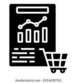 Market Evaluation icon line vector illustration