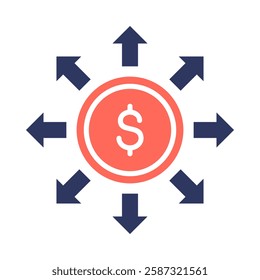 Market Expansion Icon Element For Design