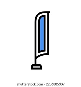 vector de icono de color de marca de mercado. señal de la bandera del mercado. ilustración de símbolo aislado