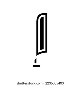 market flag glyph icon vector. market flag sign. isolated symbol illustration