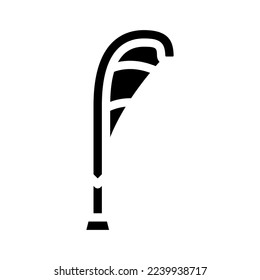 vector de icono de glifo de indicador de mercado. señal de la bandera del mercado. ilustración de símbolo aislado