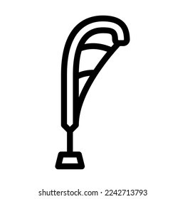 market flag line icon vector. market flag sign. isolated contour symbol black illustration