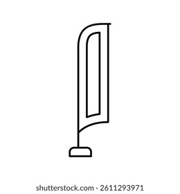 market flag line icon vector. market flag sign. isolated contour symbol black illustration