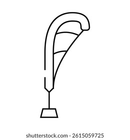 market flag line icon vector. market flag sign. isolated contour symbol black illustration