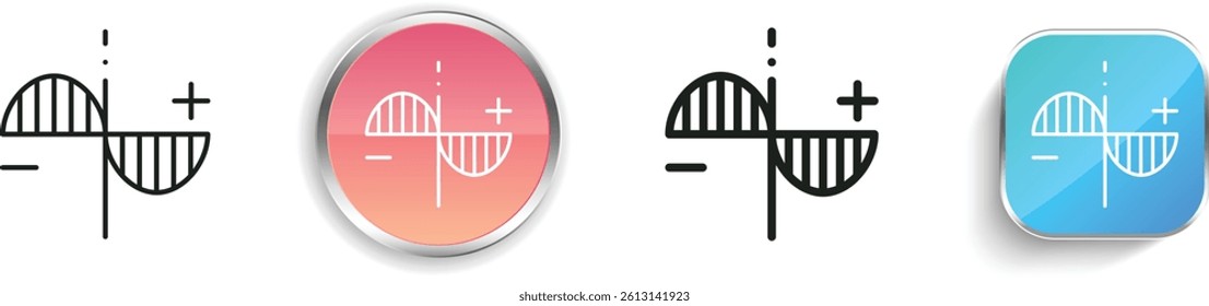 market fluctuation icon. Thin Linear, Regular and Button Style Design Isolated On White Background