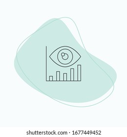 Market forecast vector line icon