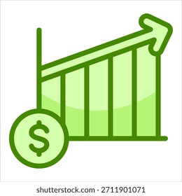 Elemento de icono de previsión de mercado para diseño