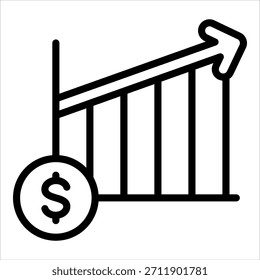 Elemento de icono de previsión de mercado para diseño