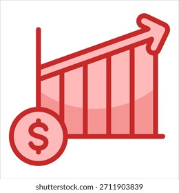 Elemento de icono de previsión de mercado para diseño