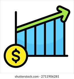 Elemento de icono de previsión de mercado para diseño