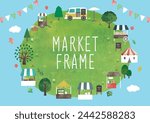 Market frame in the park