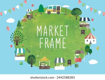 Market frame in the park