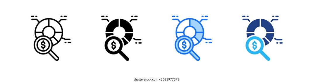 Market Gap Icon Set Multiple Style Collection