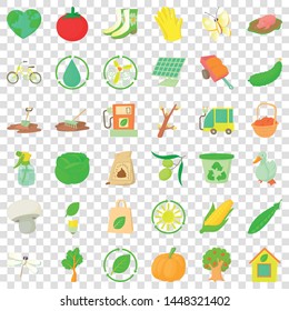 Market garden icons set. Cartoon style of 36 market garden vector icons for web for any design