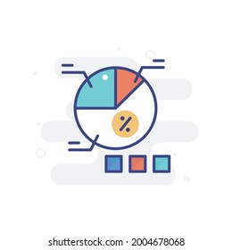 Market Graph vector icon style illustration. EPS 10 file Marketing and advertising symbol