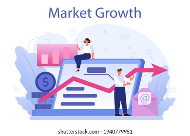 Market Growth Concept. Business Progress. Business Expansion