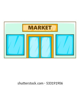 Market icon. Cartoon illustration of market vector icon for web