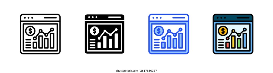 Market Icon Collection With Multiple Styles