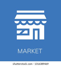  Market icon. Editable  Market icon for web or mobile.
